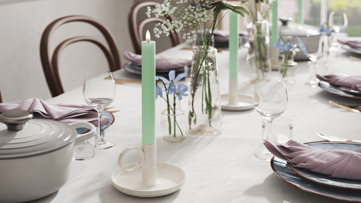 LED de vida real Vela fina Com design wetlook ™