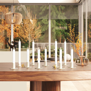 Romantikk LED Crown light pakke - Hvit - 6 stk 15 cm | 4 stk 24 cm