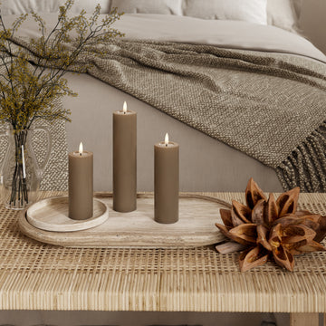 LED bloka gaisma - Ø 5 x 12,5 + 15 + 20 cm Karameles