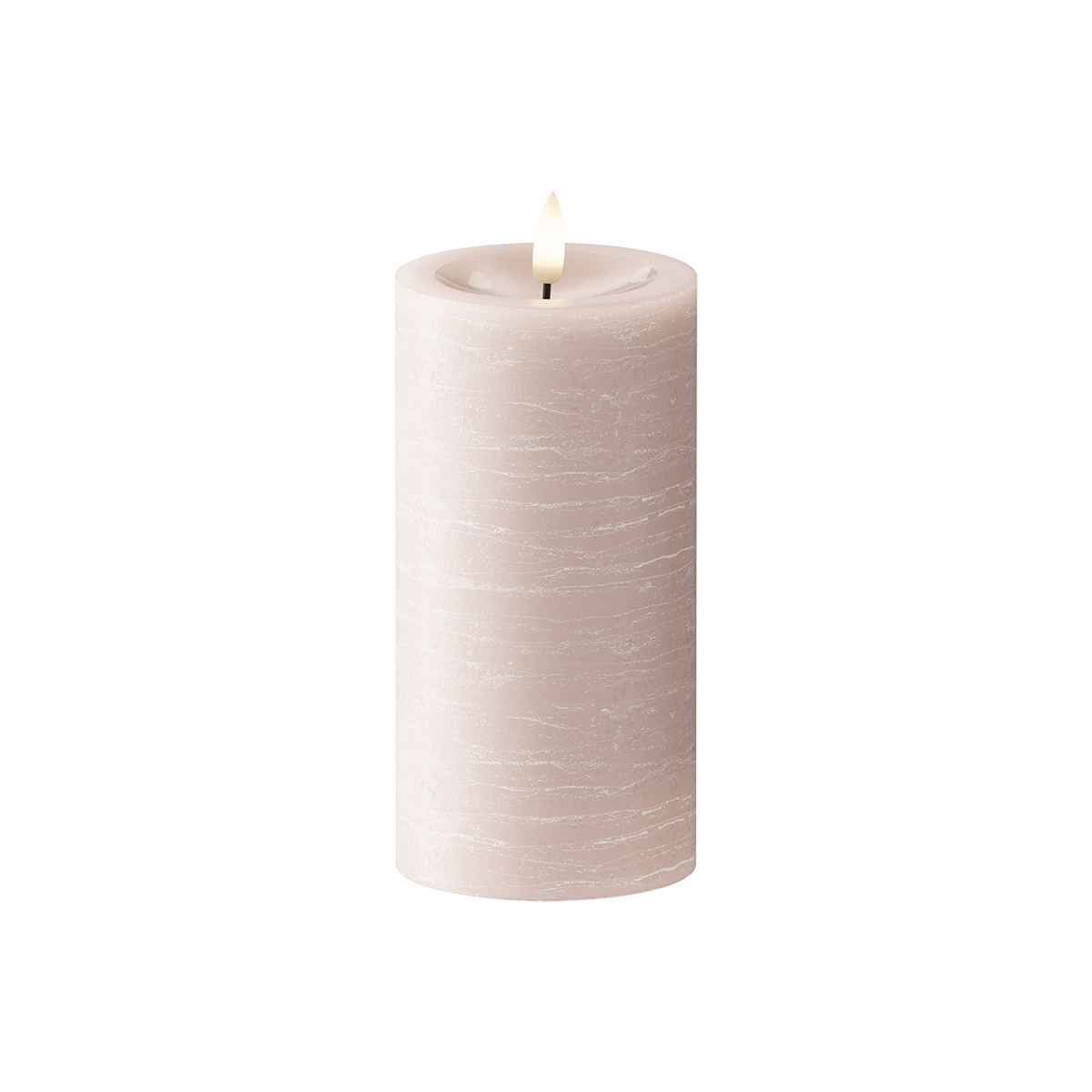 LED Blockljus Ø 7,5 x 15 cm Rosa