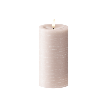 LED Blockljus Ø 7,5 x 15 cm Rosa