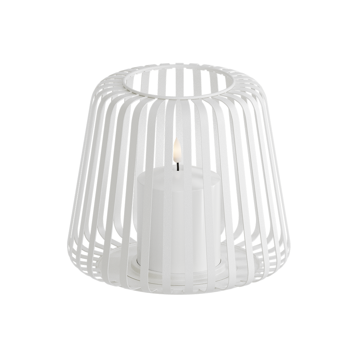 LED Lykta Ø 20 x 17 cm Vit