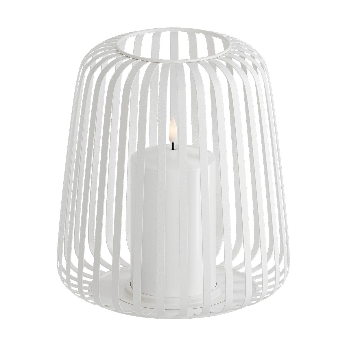 LED Lykt Ø 20 x 22 cm Hvit