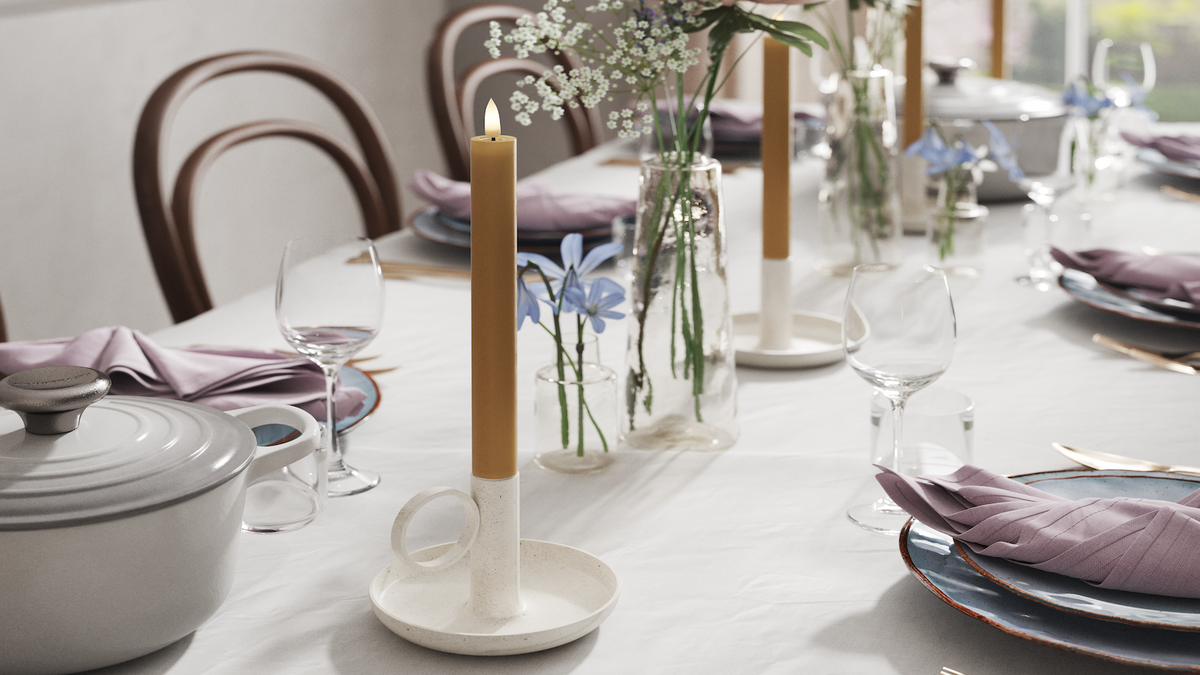 LED de vida real Vela fina Com design wetlook ™