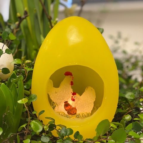 Påskägg öppet i gult Deluxe Homeart 1
