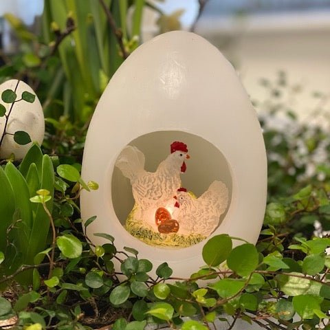 Velikonoční vajíčko otevřené Bílá Deluxe Homeart 1