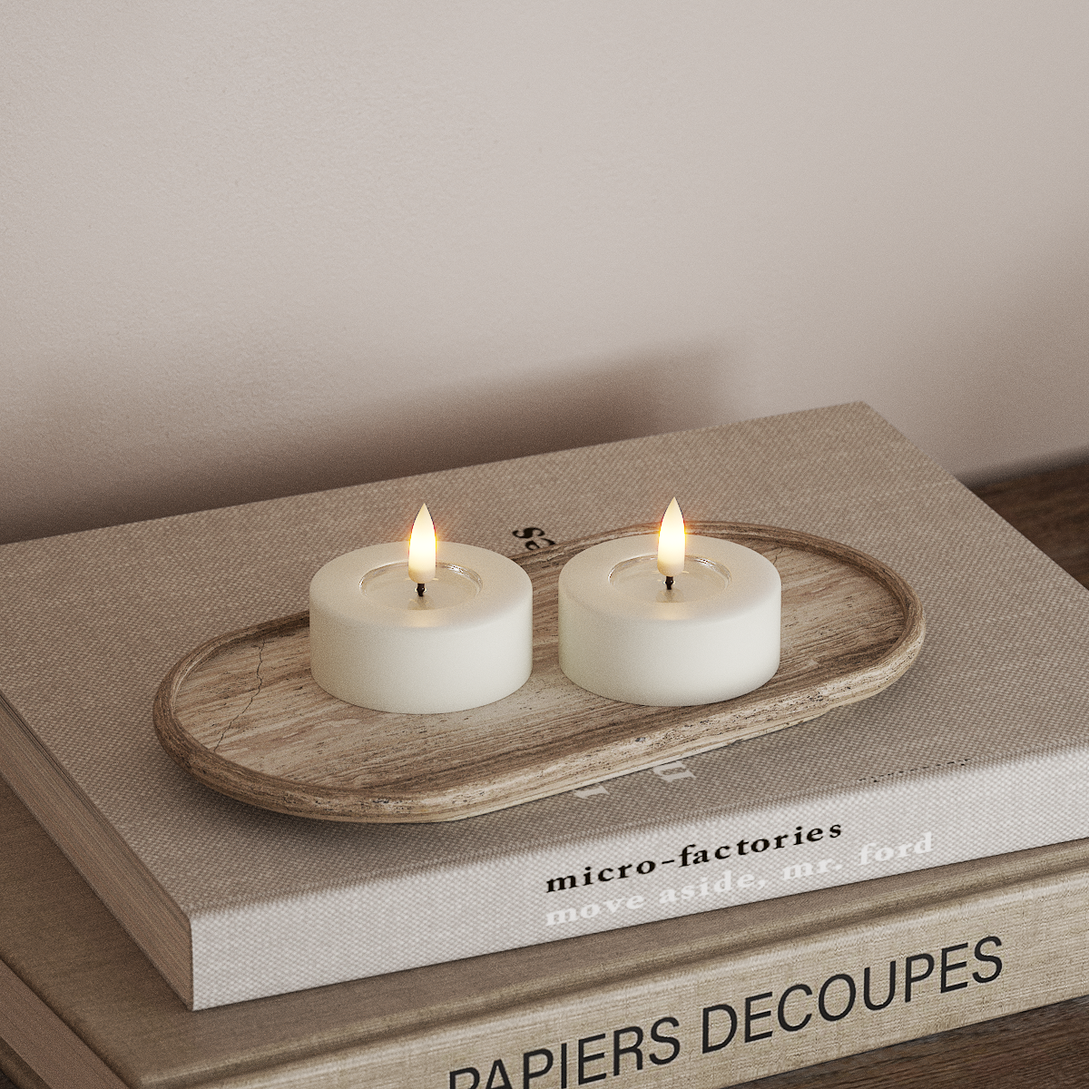 Deluxe Homeart Ρεσώ LED Jumbo 2 τεμ. Μεγάλο Λευκό Φωτάκι τσαγιού LED jumbo 3