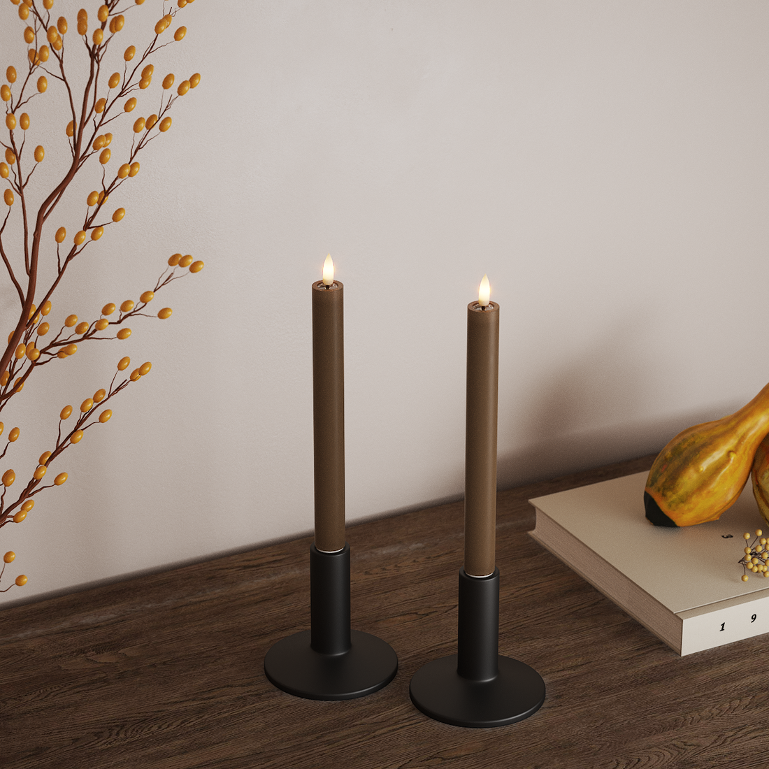 Deluxe Homeart LED Crown valgusti 2 tk, Ø 2 x 24 cm Karamell LED-kroonvalgusti 4