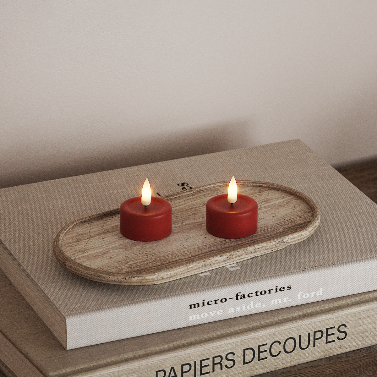 Deluxe Homeart LED tējas svece 2 gab. Sarkana LED tējas spuldze 3