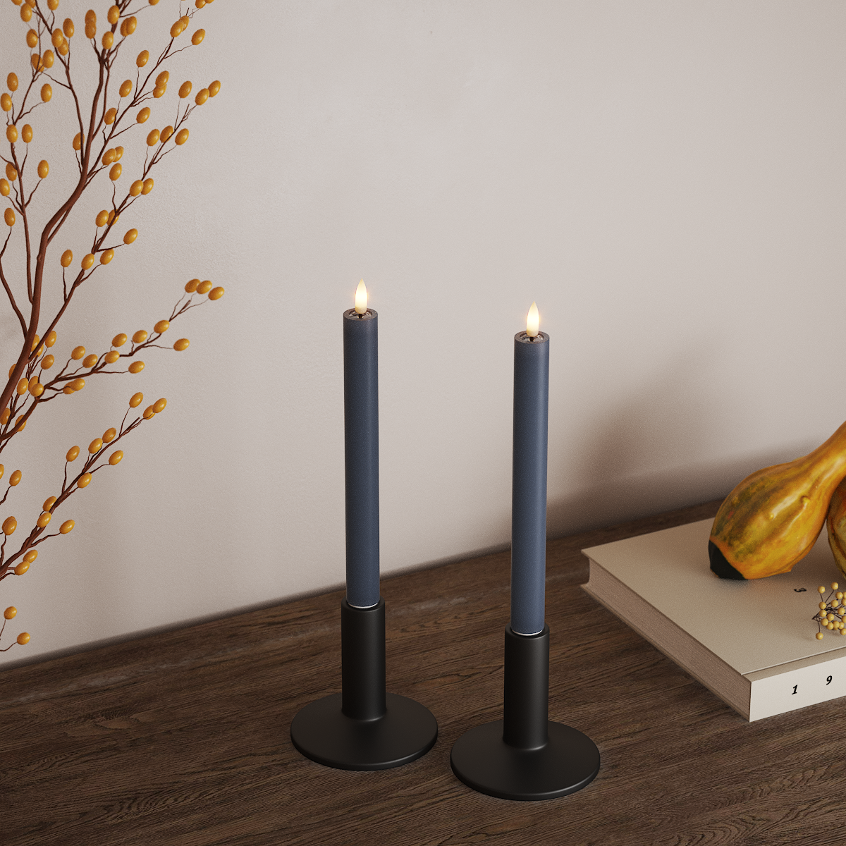 Deluxe Homeart LED Kronljus 2 st, Ø 2 x 24 cm Isblå LED Kronljus 3