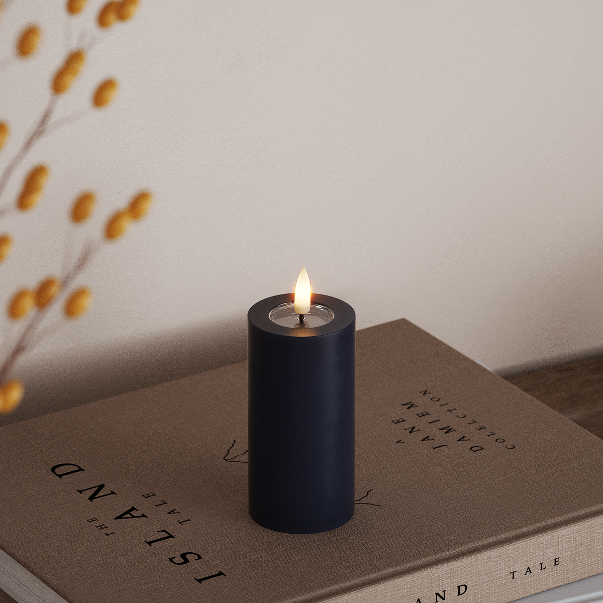 Deluxe Homeart LED bloku gaisma Ø 5 x 10 cm Karaliski zils LED bloka gaisma 3