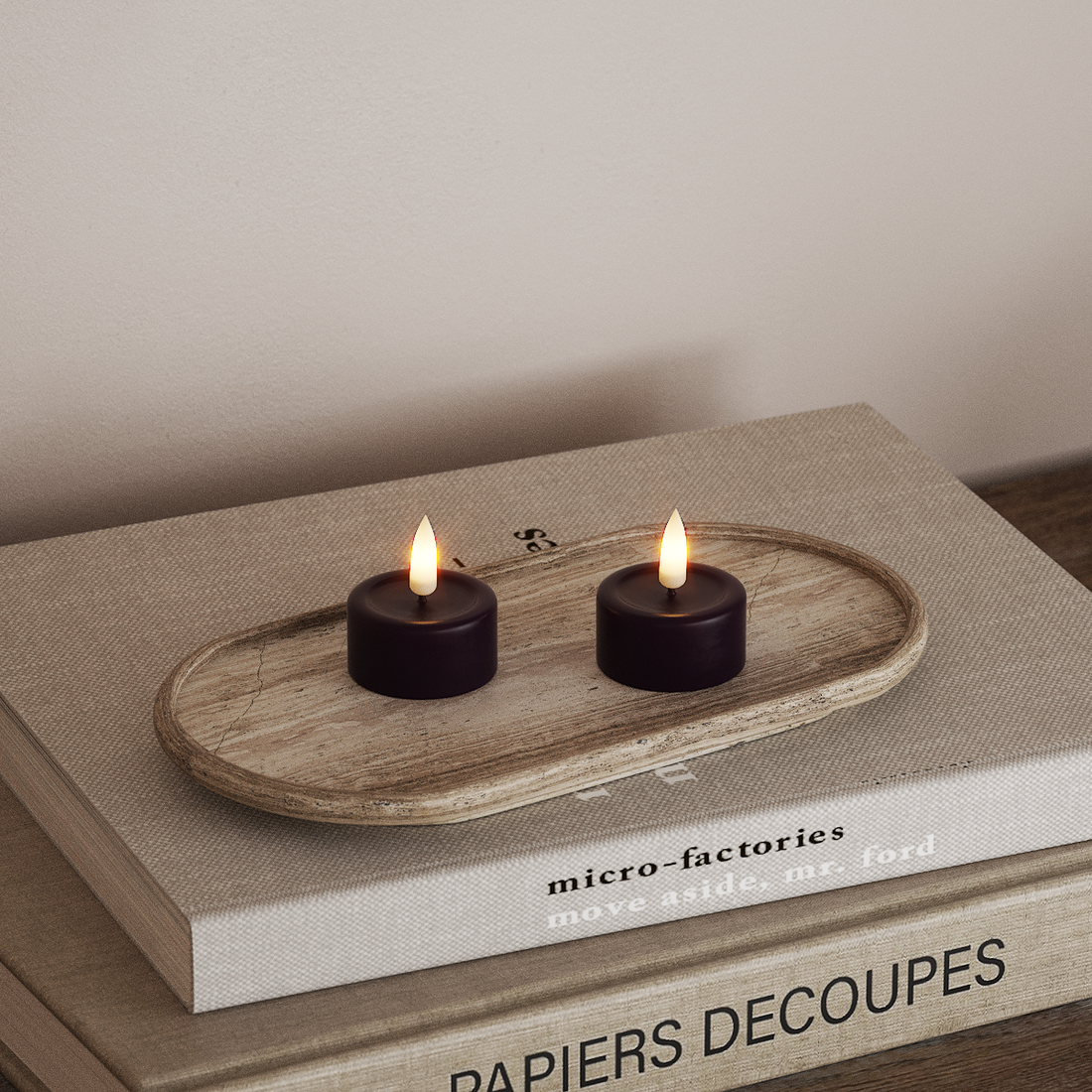 Deluxe Homeart LED tējas svece 2 gab. Tumši violets LED tējas spuldze 4