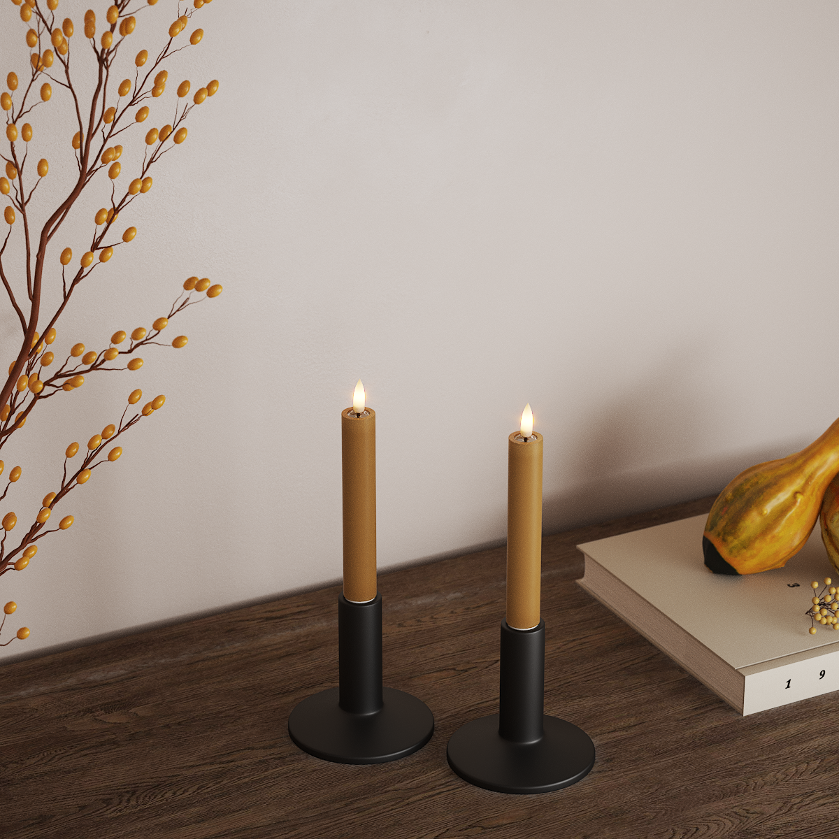 Deluxe Homeart LED φωτιστικό κορώνας 2 τμχ, Ø 2 x 15 cm Κάρι Φως κορώνας LED 3