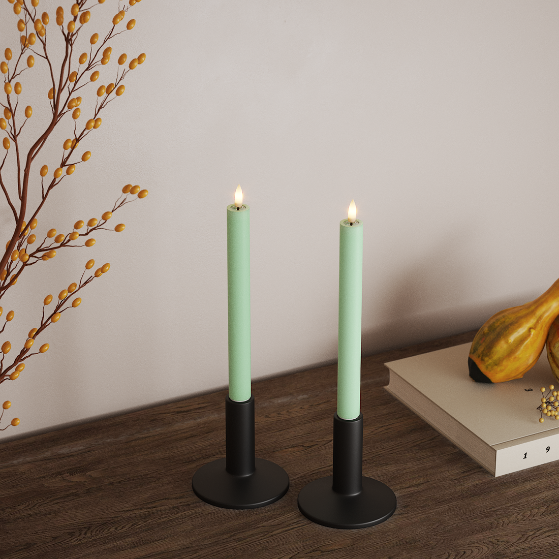 Deluxe Homeart LED kroņa gaisma 2 gab, Ø 2 x 24 cm Mētra LED vainaga gaisma 4