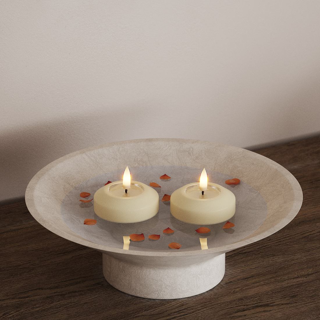 Deluxe Homeart LED Flydelys Ø 6,1 cm 2 stk Cream LED flydelys 4