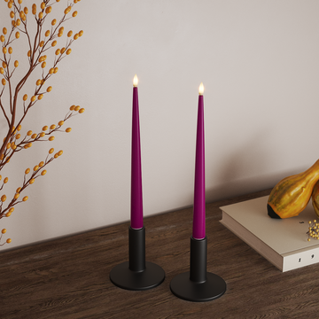 Deluxe Homeart LED sveču gaisma ar Laku, 2 gab. 28 cm Violeta LED sveces gaisma 3