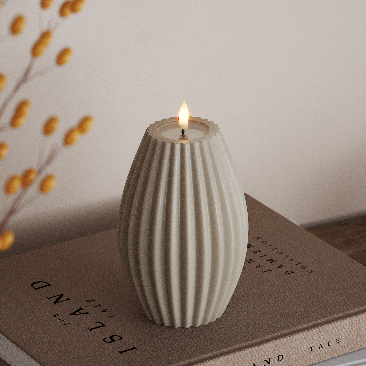 Deluxe Homeart Φωτιστικό αυλάκωσης LED D 10 x Υ 15 cm Άμμος Φως αυλακιού LED 3