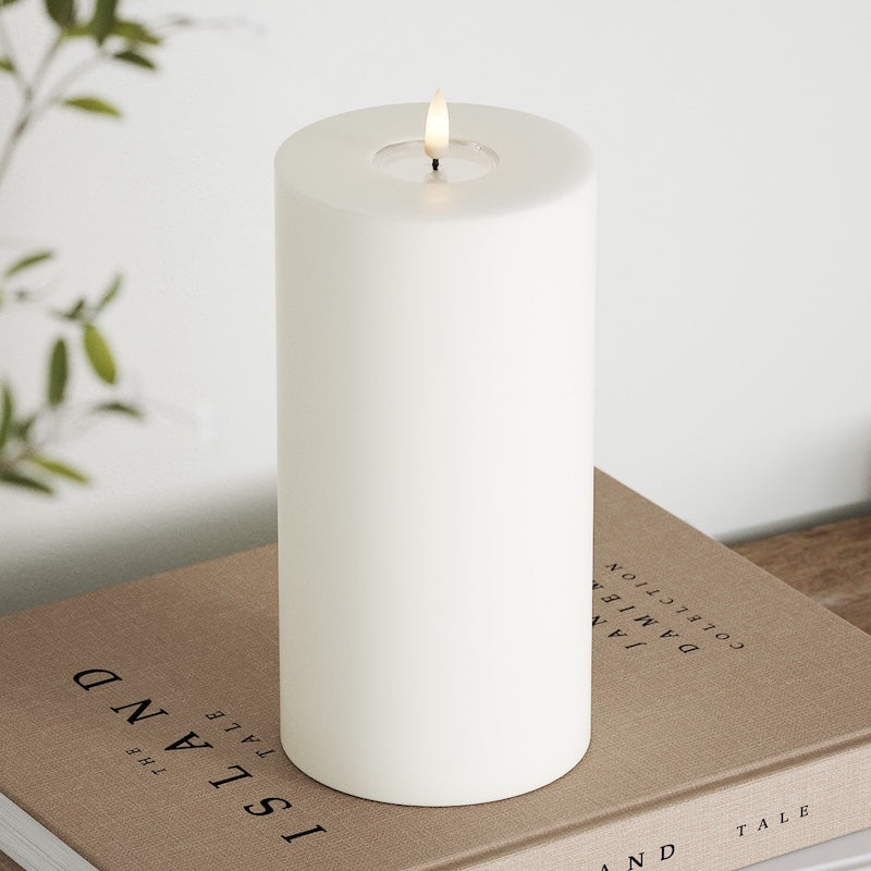 Deluxe Homeart LED Blokklys Ø 10 x 20 cm Hvit