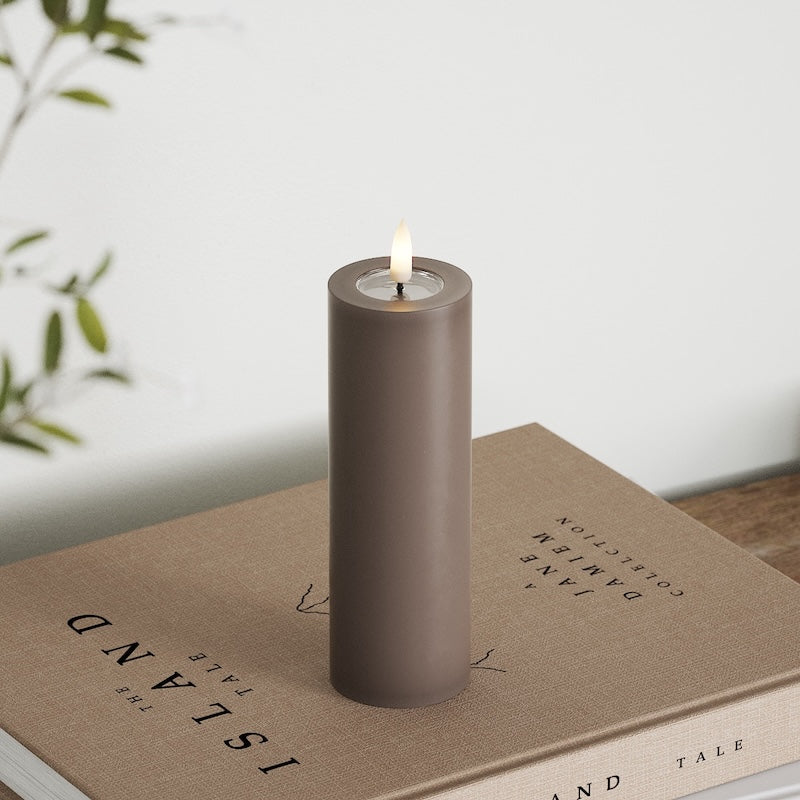 Deluxe Homeart Φωτιστικό μπλοκ LED Ø 5 x 15 cm Μόκα