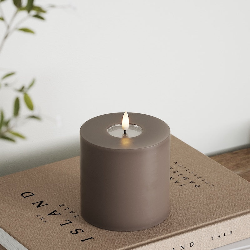 Deluxe Homeart LED bloku gaisma Ø 10 x 10 cm Moka