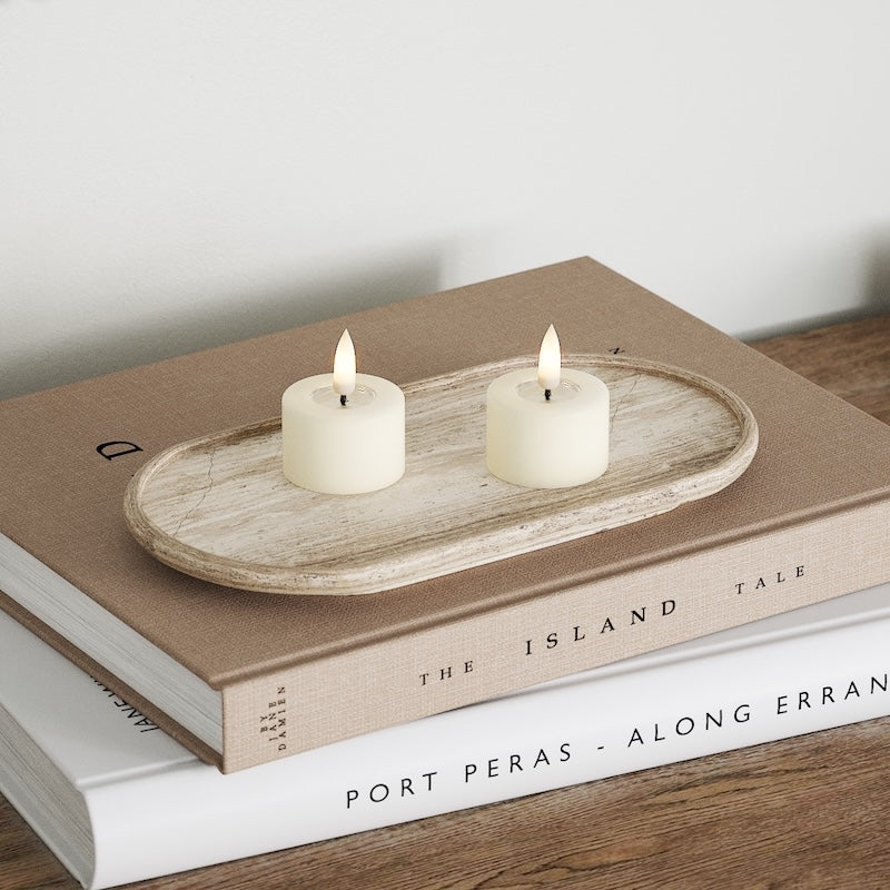 Deluxe Homeart LED čajová svíčka 2ks. Krémová