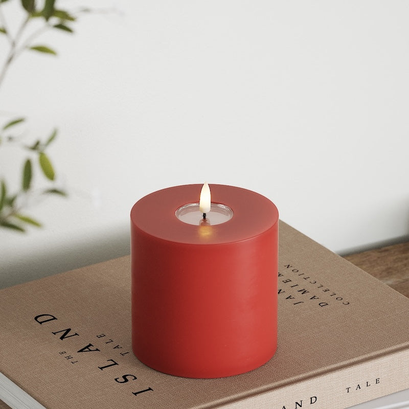 Deluxe Homeart LED bloku gaisma Ø 10 x 10 cm Sarkana