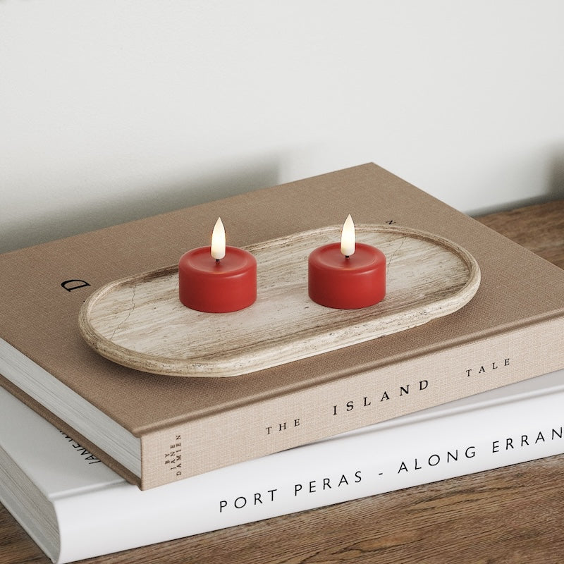 Deluxe Homeart LED tējas svece 2 gab. Sarkana