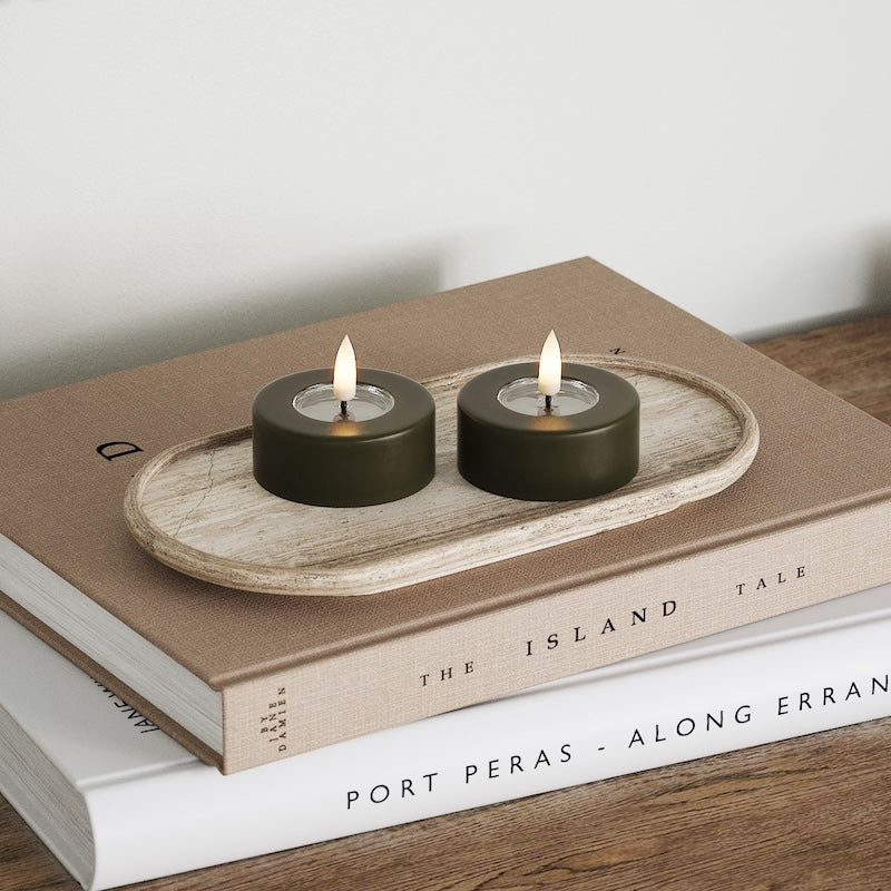 Deluxe Homeart LED Jumbo tējas sveces 2 gab. (Liels) Bordo