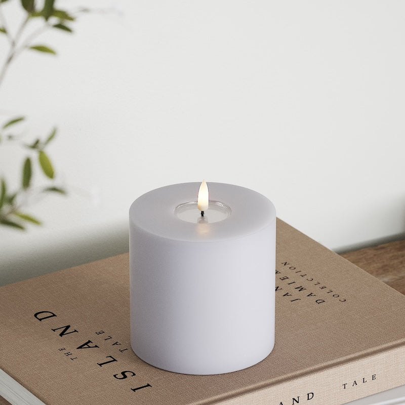 Deluxe Homeart LED Blockljus Ø 10 x 10 cm Stövet blå