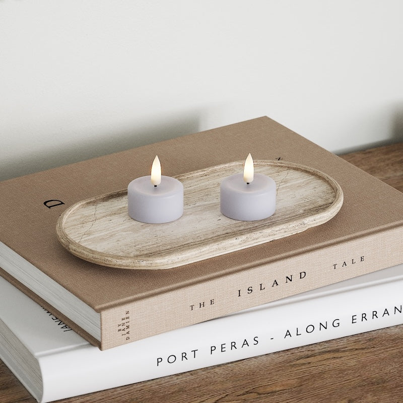 Deluxe Homeart LED čajová svíčka 2ks. Zaprášená modrá