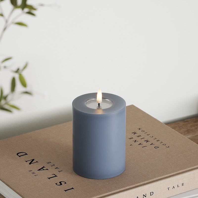 Deluxe Homeart LED bloku gaisma Ø 7,5 x 10 cm Ledus zils