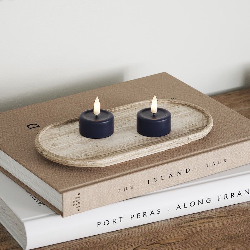 Deluxe Homeart LED Värmeljus 2 stycken Kungsblå