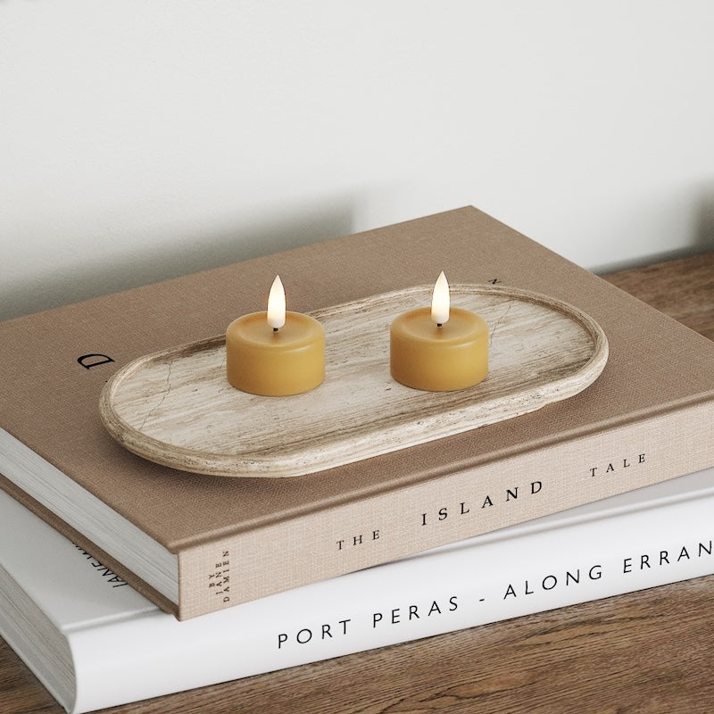 Deluxe Homeart LEDs Vela de chá 2 peças Caril