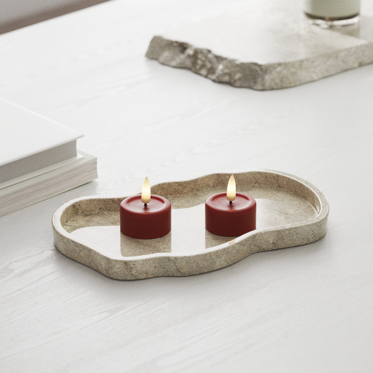 Deluxe Homeart LED tējas svece 2 gab. Sarkana LED tējas svece 1