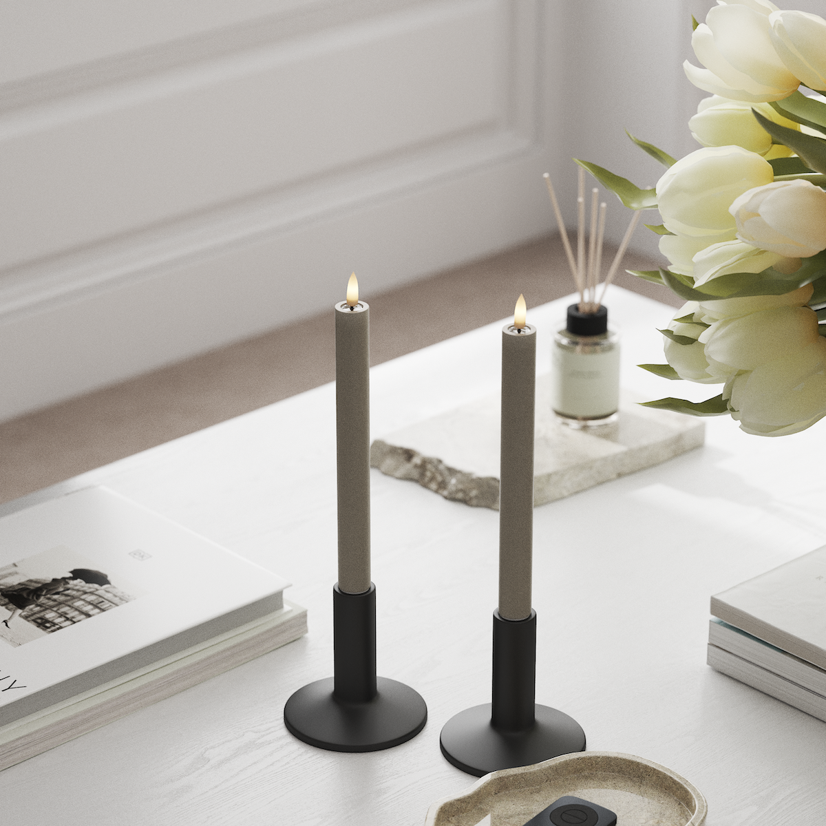 Deluxe Homeart LED φωτιστικό κορώνας 2 τμχ, Ø 2 x 24 cm Άμμος Φως κορώνας LED 1