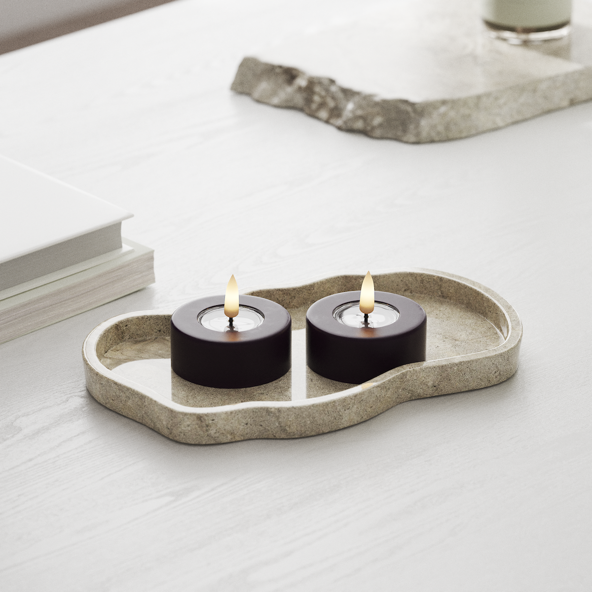 Deluxe Homeart Ρεσώ LED Jumbo 2 τεμ. Μεγάλο Σκούρο μωβ Φωτάκι τσαγιού LED jumbo 1