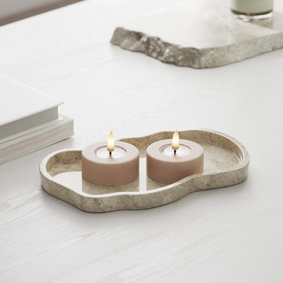 Deluxe Homeart Ρεσώ LED Jumbo 2 τεμ. Μεγάλο Ροζ Φωτάκι τσαγιού LED jumbo 1