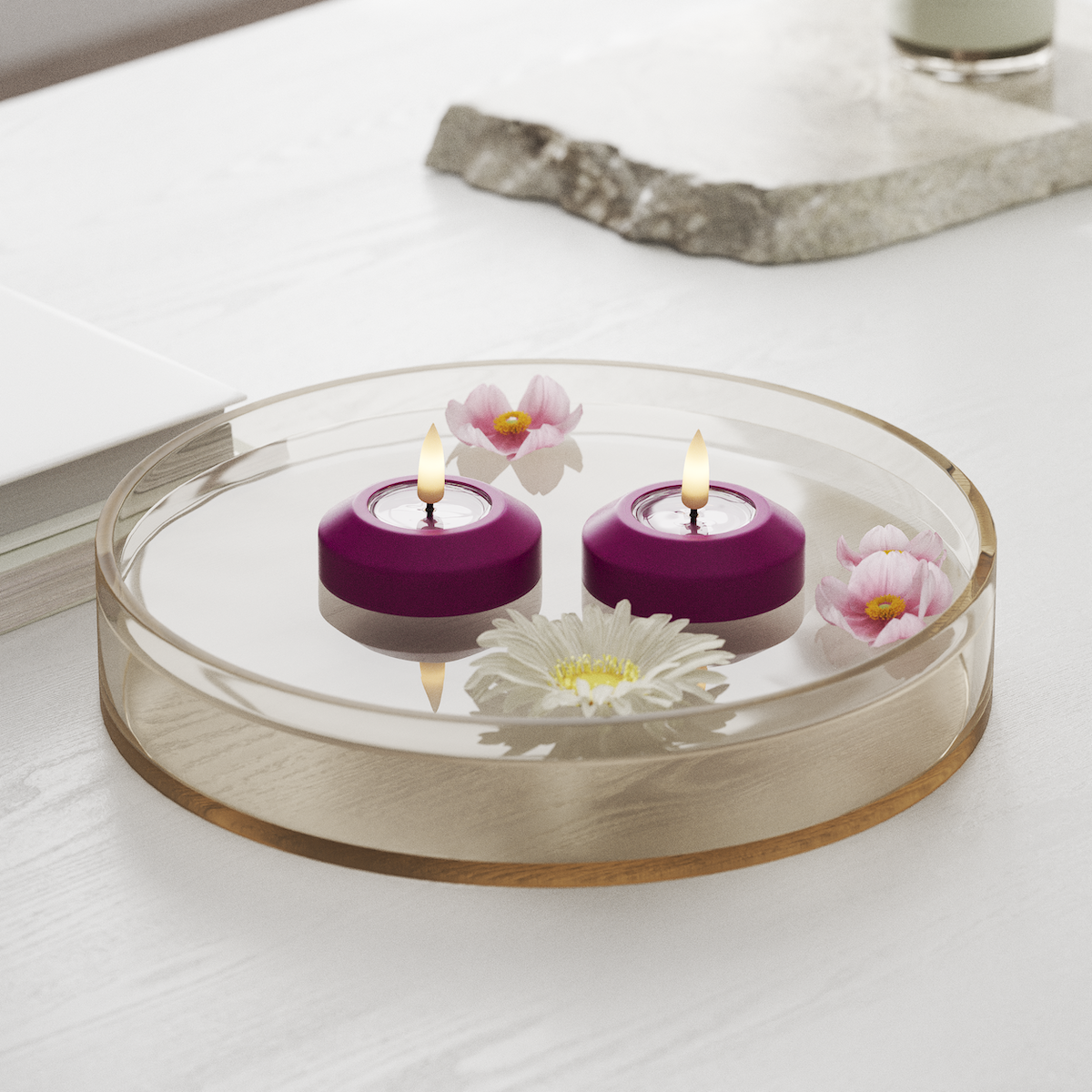 Deluxe Homeart LED Plovoucí světlo Ø 6,1 cm 2 ks Fialová LED plovoucí světlo 1