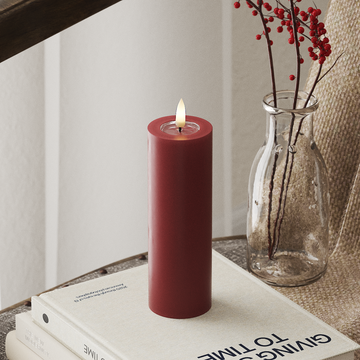 Deluxe Homeart LED bloku gaisma Ø 5 x 15 cm Bordo LED bloka gaisma 4