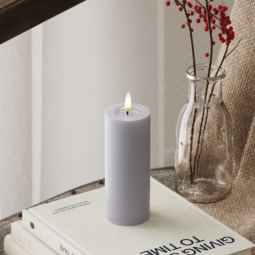 Deluxe Homeart LED bloku gaisma Ø 5 x 12,5 cm Tumšzils LED bloka gaisma 4