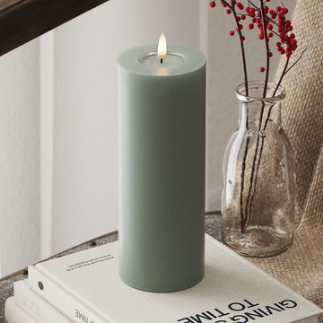 Deluxe Homeart Φωτιστικό μπλοκ LED Ø 7,5 x 20 cm Φασκόμηλο πράσινο Φως μπλοκ LED 4