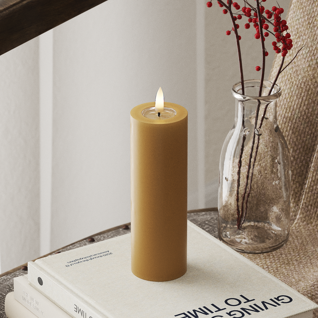 Deluxe Homeart LED Bloklys Ø 5 x 15 cm Karry LED bloklys 4