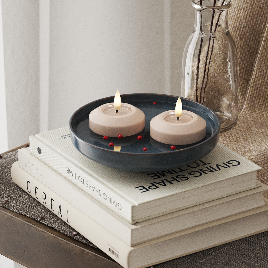 Deluxe Homeart LED Flydelys Ø 6,1 cm 2 stk Rose LED flydelys 4