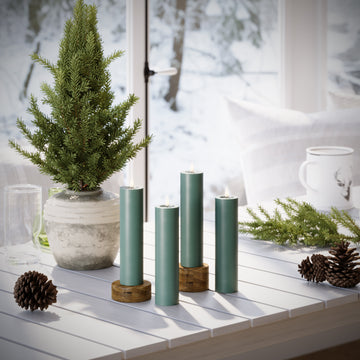 LED bloka gaismas Ø 5 x 20 cm Nefrīta zaļa - 4 gab