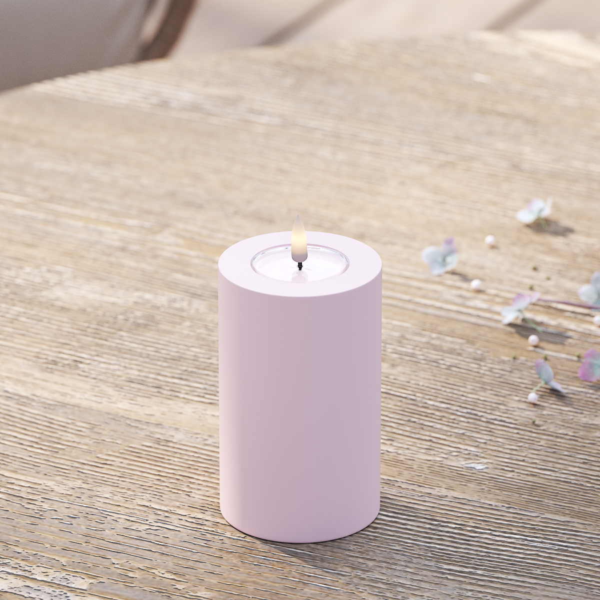 Deluxe Homeart Āra LED bloka gaisma Ø 7,5 x 12,5 cm Tumšsarkans LED āra gaismas bloka gaisma 2