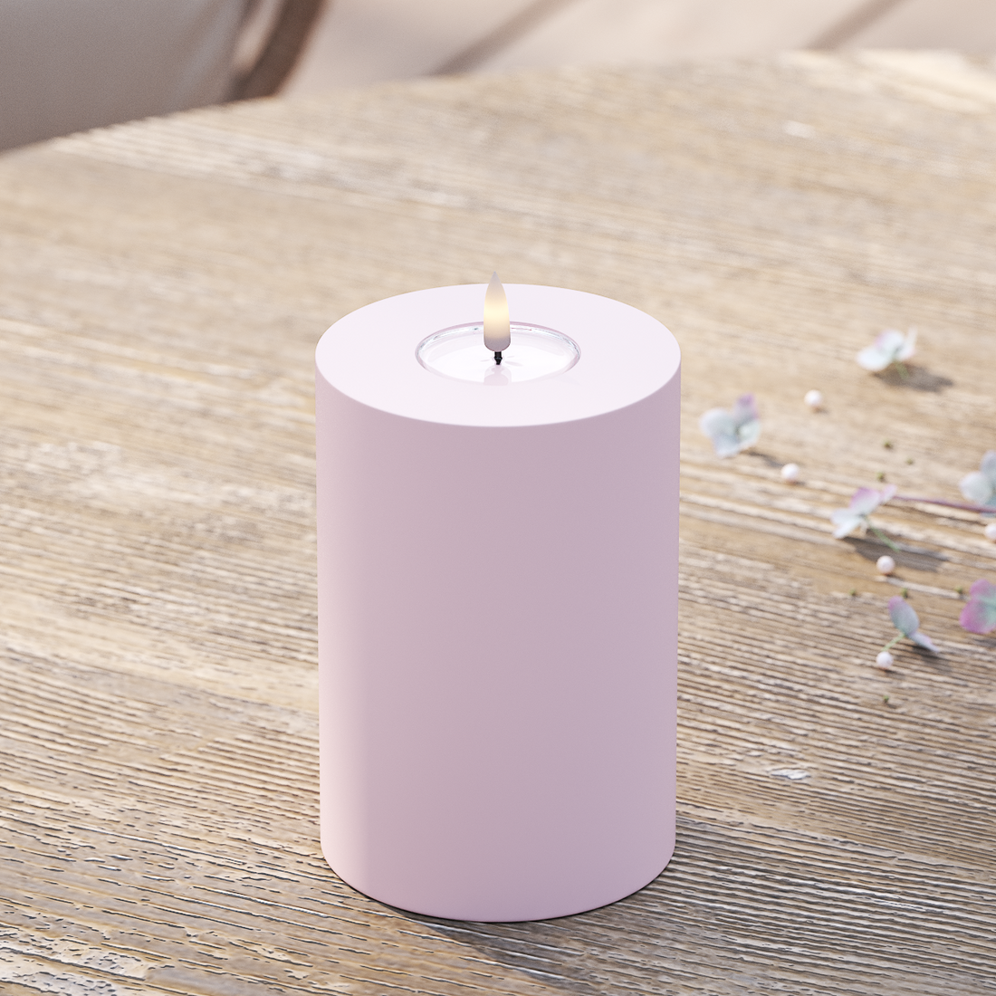 Deluxe Homeart Utomhus LED Blockljus Ø 10 x 15 cm Stövet röd LED utomhusljus Blockljus 2