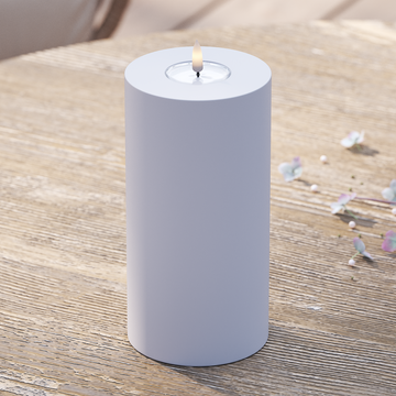 Deluxe Homeart Venkovní LED blokové světlo Ø 10 x 20 cm Zaprášená modrá LED venkovní světelné blokové světlo 2