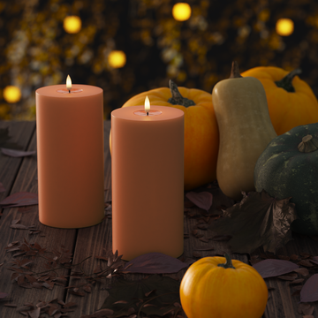 LED bloka gaismas Ø 10 x 20 cm Oranža - 2 datori