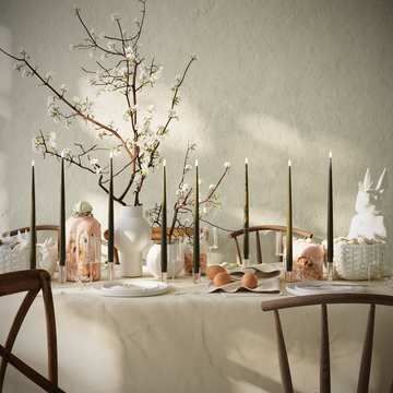 Deluxe Homeart LED sveču gaismas komplekts - Tumši zaļa - 8 gab 38 cm sveces iepakojumā 1