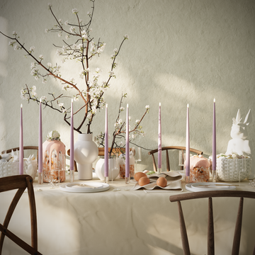 Deluxe Homeart LED sveču gaismas komplekts - Gaiši violets - 8 gab 38 cm sveces iepakojumā 1